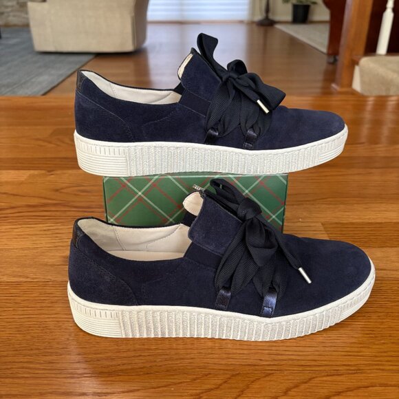 Gabor Navy Suede Sneakers (10M) - Picture 2 of 8